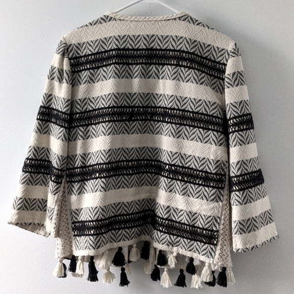 Deby Debo Pom Pom Tassel Jacket Sweater Cardigan Large - Picture 2 of 12